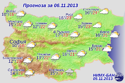 Погода в Болгарии на 6 ноября