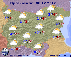 Погода в Болгарии на 6 декабря