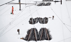 Снегопад задержал три российских поезда в Болгарии и Румынии