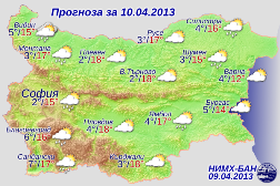 Погода в Болгарии на 10 апреля