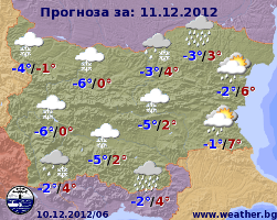 Погода в Болгарии на 11 декабря