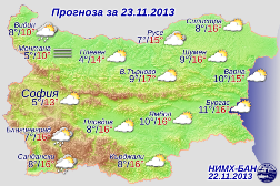 Погода в Болгарии на 23 ноября