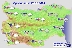 Погода в Болгарии на 26 ноября